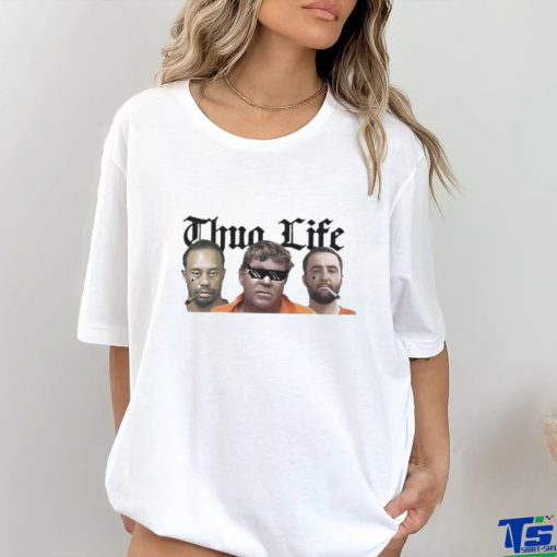 Official Thug Life Tiger Woods, John Daly , Scottie Scheffler Mugshot Shirt