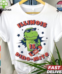 Official Toddler Illinois Fighting Illini Orange Vive La Fete Dino mite T shirt