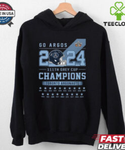 Official Toronto Argonauts Go Argos 2024 111th Grey Cup Champions Shirt
