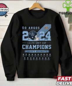 Official Toronto Argonauts Go Argos 2024 111th Grey Cup Champions Shirt
