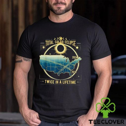 Official Total solar eclipse twice in a lifetime 2024 T hoodie, sweater, longsleeve, shirt v-neck, t-shirt