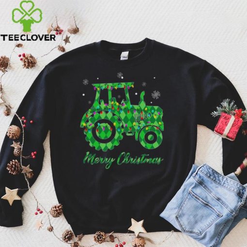 Official Tractor Lights Merry Christmas 2021 hoodie, sweater, longsleeve, shirt v-neck, t-shirt hoodie, Sweater