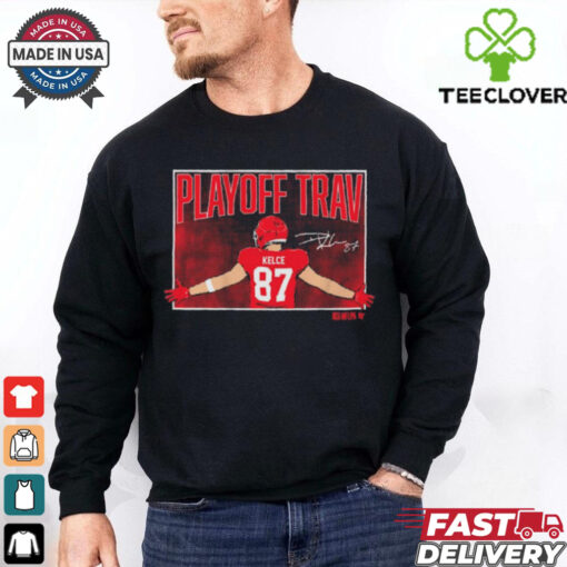 Official Travis Kelce Playoff Trav Kansas City Chiefs vs Buffalo Bills NFL Football Signature Painting t shirt