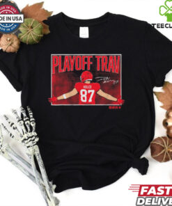 Official Travis Kelce Playoff Trav Kansas City Chiefs vs Buffalo Bills NFL Football Signature Painting t shirt