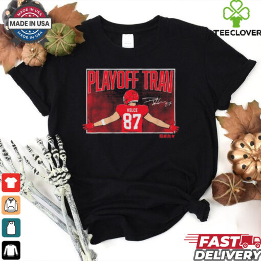 Official Travis Kelce Playoff Trav Kansas City Chiefs vs Buffalo Bills NFL Football Signature Painting t shirt