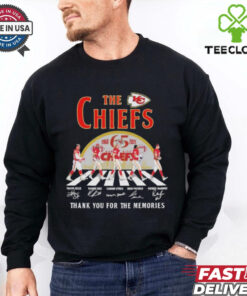 Official Travis Kelce Rashee Rice Carson Steele Isiah Pacheco Patrick Mahomes The Kansas City Chiefs 65TH Thank You For The Memories Signatures T shirts