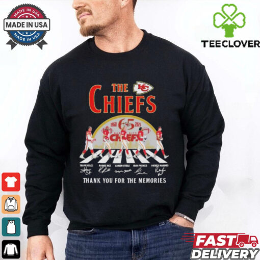 Official Travis Kelce Rashee Rice Carson Steele Isiah Pacheco Patrick Mahomes The Kansas City Chiefs 65TH Thank You For The Memories Signatures T shirts