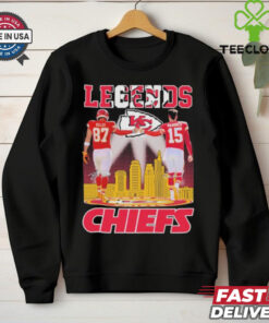Official Travis Kelce X Patrick Mahomes Legends Skyline Kansas City Chiefs Signatures T shirts