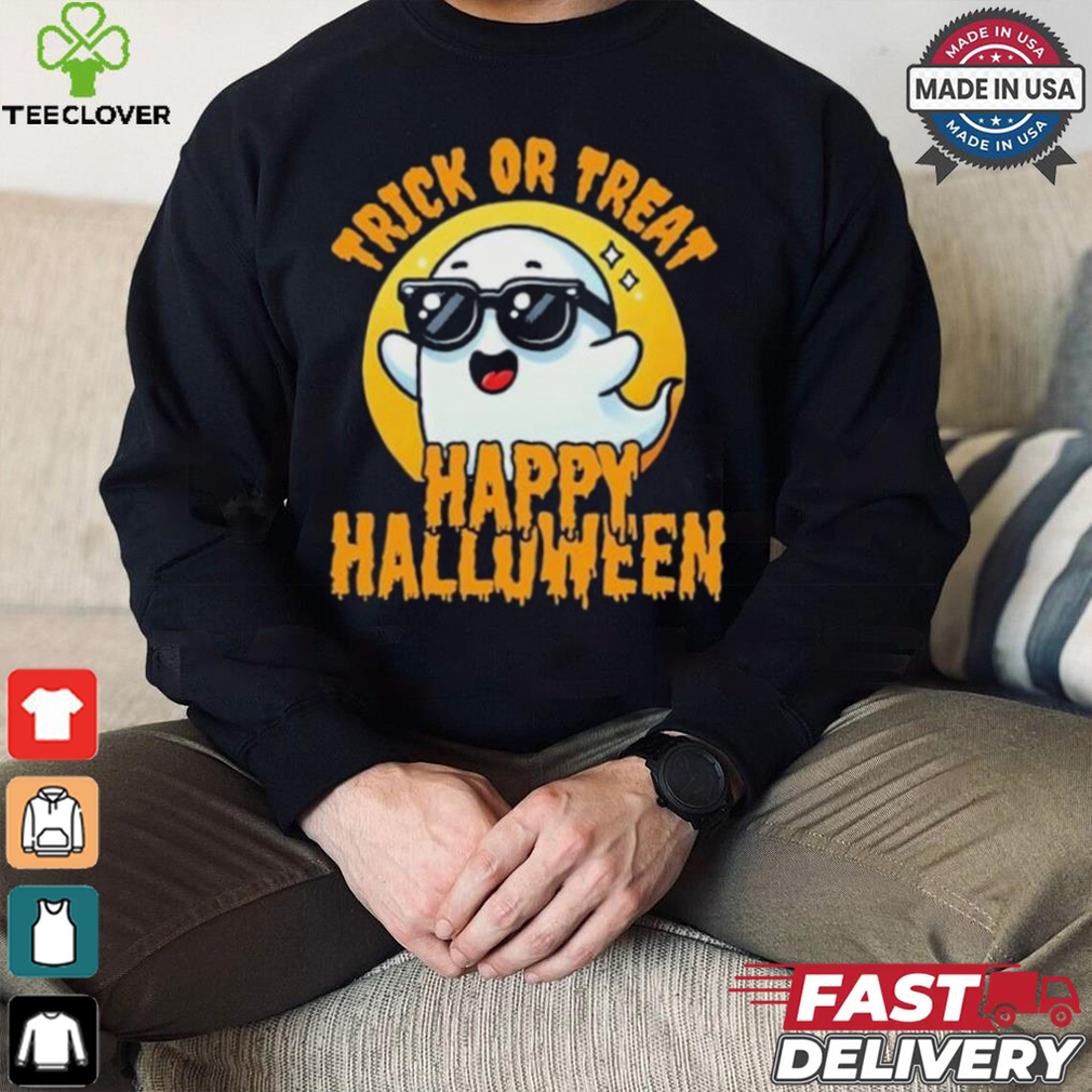Official Trick Or Treat Halloween Spooky Ghost & Moon Shirt Official Trick Or Treat Halloween Spooky Ghost & Moon Shirt