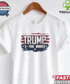 Official Trump Election Victory 3 Time Winner 2024 T shirt