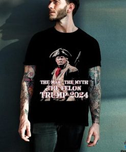 Official Trump Soldier The Man The Myth The Felon Trump 2024 Funny Anti Biden T shirt