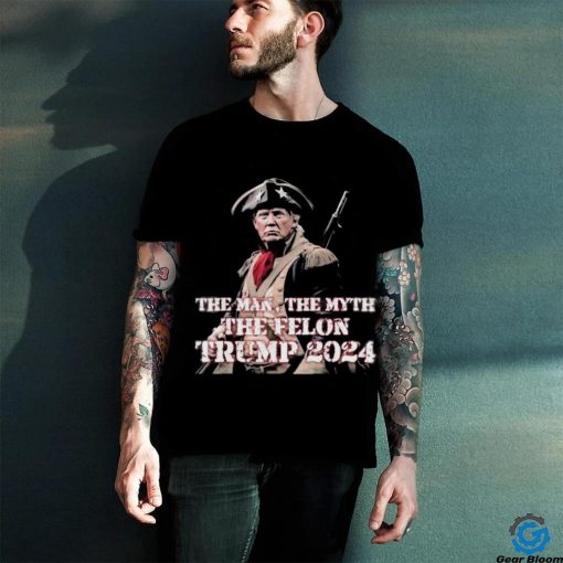 Official Trump Soldier The Man The Myth The Felon Trump 2024 Funny Anti Biden T shirt