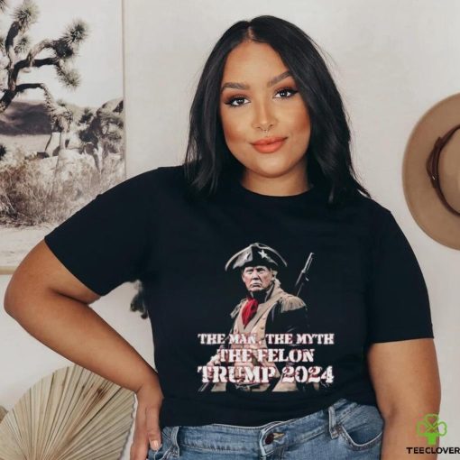 Official Trump Soldier The Man The Myth The Felon Trump 2024 Funny Anti Biden T shirt