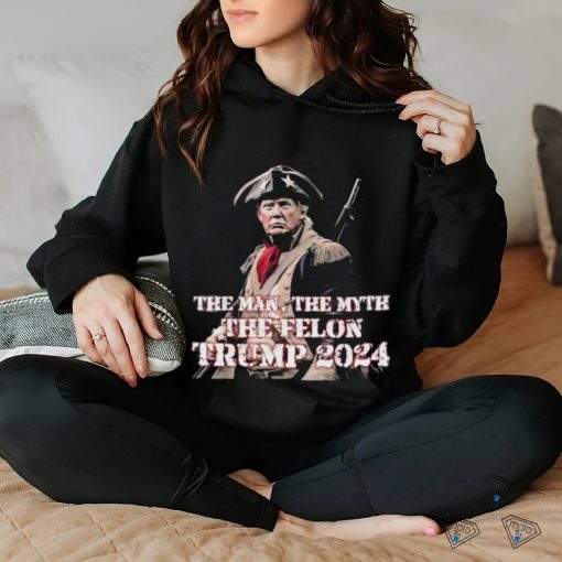 Official Trump Soldier The Man The Myth The Felon Trump 2024 Funny Anti Biden T shirt