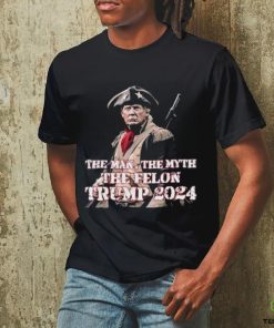 Official Trump Soldier The Man The Myth The Felon Trump 2024 Funny Anti Biden T shirt