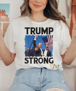 Official Trump Strong Fist Hand Us Vote Trump 2024 Survives Rally Shooting Pa Shirt