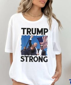 Official Trump Strong Fist Hand Us Vote Trump 2024 Survives Rally Shooting Pa Shirt