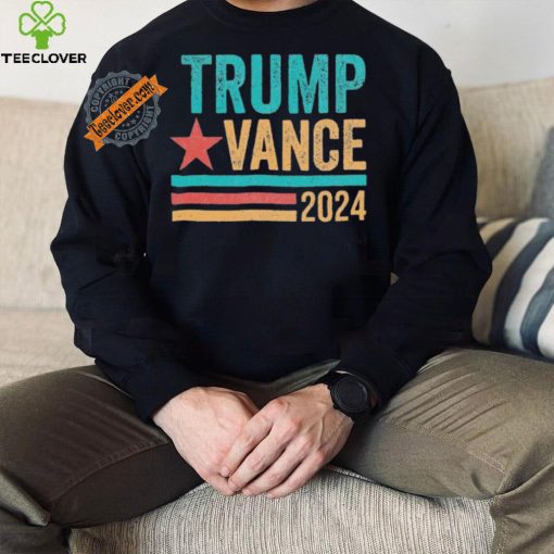 Official Trump Vance 2024 Retro Stripe Trump Jd Vance T Shirt