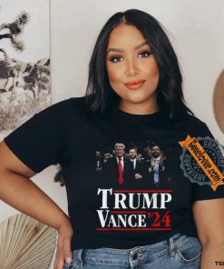 Official Trump Vance 2024 Vote Trump Retro Vintage USA Flag Style T Shirt