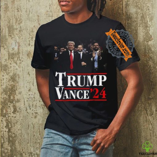 Official Trump Vance 2024 Vote Trump Retro Vintage USA Flag Style T Shirt