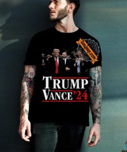 Official Trump Vance 2024 Vote Trump Retro Vintage USA Flag Style T Shirt