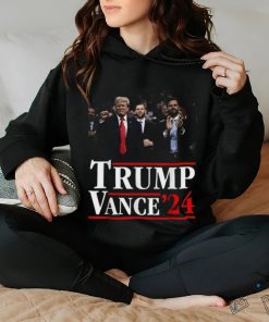 Official Trump Vance 2024 Vote Trump Retro Vintage USA Flag Style T Shirt