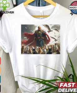 Official Trump president wielding a sword and armor behind his animal friends Vote Trump for president poster t shirt