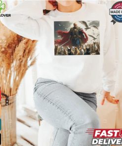 Official Trump president wielding a sword and armor behind his animal friends Vote Trump for president poster t shirt