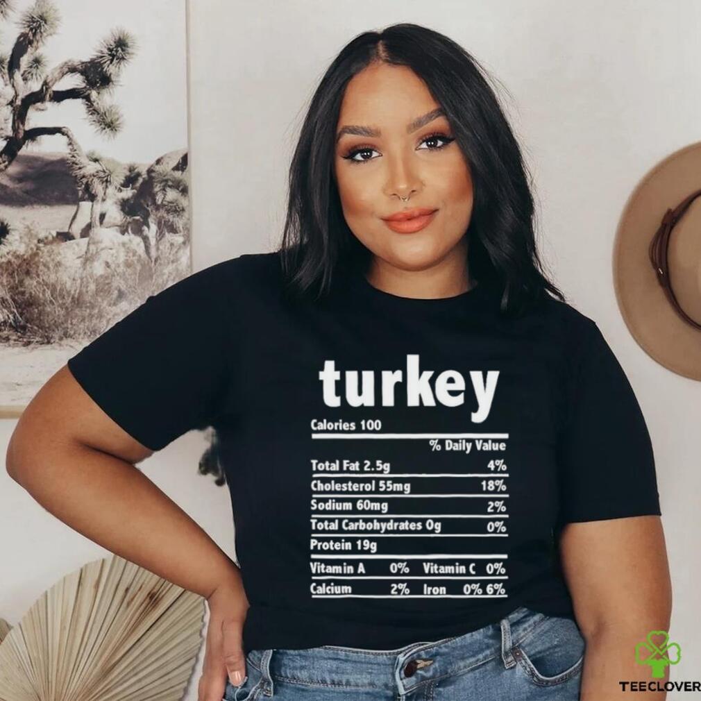Official Turkey Nutrition Calories Daily Value Total Fat 2.5G Shirt Official Turkey Nutrition Calories Daily Value Total Fat 2.5G Shirt