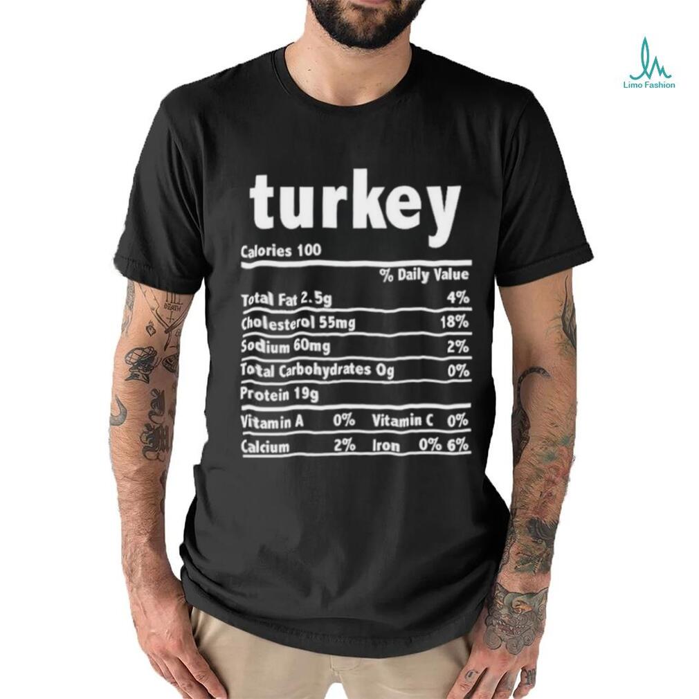 Official Turkey Nutrition Calories Daily Value Total Fat 2.5G Shirt Official Turkey Nutrition Calories Daily Value Total Fat 2.5G Shirt