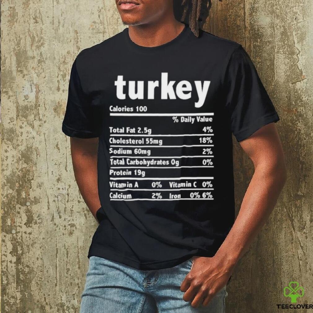 Official Turkey Nutrition Calories Daily Value Total Fat 2.5G Shirt Official Turkey Nutrition Calories Daily Value Total Fat 2.5G Shirt