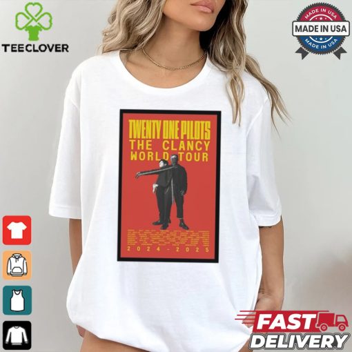 Official Twenty One Pilots The Clancy World Tour 2024 2025 Poster shirt