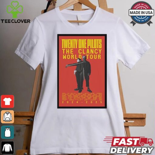Official Twenty One Pilots The Clancy World Tour 2024 2025 Poster shirt