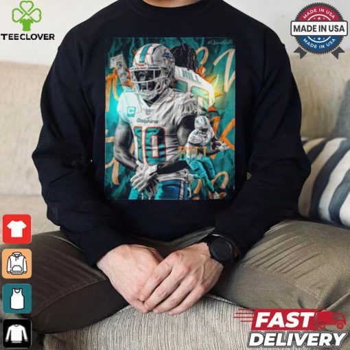 Official Tyreek Hill NFL Miami Dolphins Go Fins Poster Design 2024 t shirt