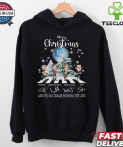 Official U2 You Can Dream Out Loud Merry Christmas 2024 Happy Holidays Walking Signatures T shirt
