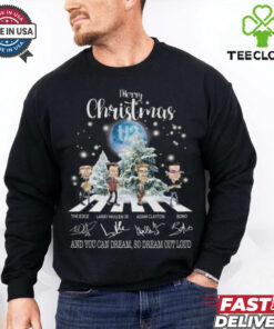 Official U2 You Can Dream Out Loud Merry Christmas 2024 Happy Holidays Walking Signatures T shirt