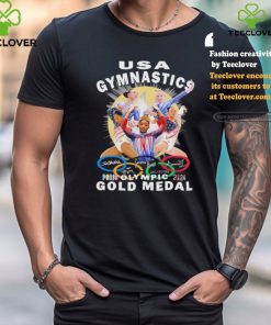 Official USA Gymnastics Gold Medal Paris Olympic 2024 Signatures Shirt