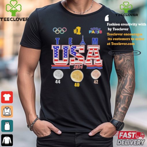 Official USA Team 2024 Olympic Paris Champions 40 Gold Medals First Place T Shirt