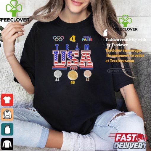 Official USA Team 2024 Olympic Paris Champions 40 Gold Medals First Place T Shirt