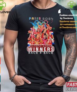 Official USA Women Basketball Back 8 Back Champions Olympic Paris 2024 Shirt