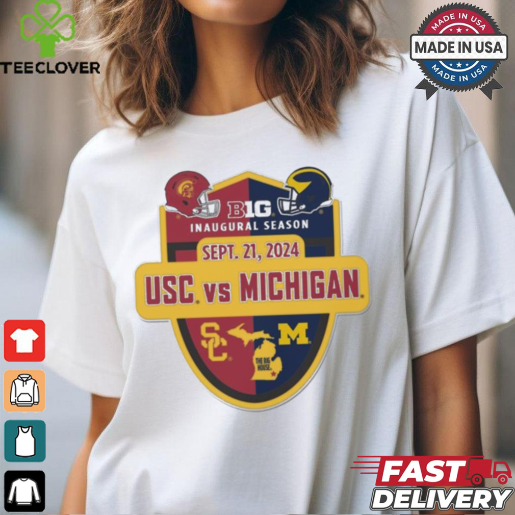 Official USC Trojans vs Michigan Wolverines Big 10 Inaugural Season September 21, 2024 Shirt Official USC Trojans vs Michigan Wolverines Big 10 Inaugural Season September 21, 2024 Shirt