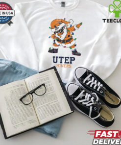 Official UTEP Miners Dabbing Santa Claus Ugly Christmas Light shirt