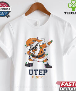 Official UTEP Miners Dabbing Santa Claus Ugly Christmas Light shirt