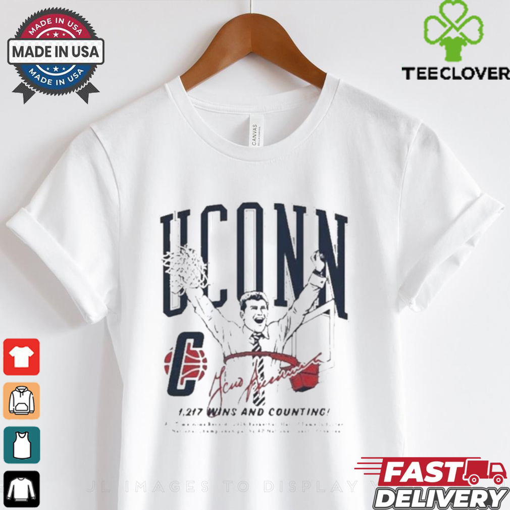 Official Uconn Basketball Geno Auriemma 1217 Wins And Counting All Time shirt Official Uconn Basketball Geno Auriemma 1217 Wins And Counting All Time shirt