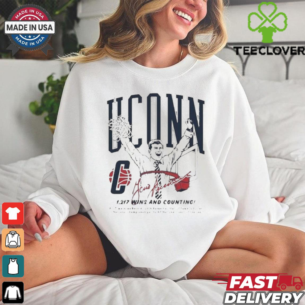 Official Uconn Basketball Geno Auriemma 1217 Wins And Counting All Time shirt Official Uconn Basketball Geno Auriemma 1217 Wins And Counting All Time shirt