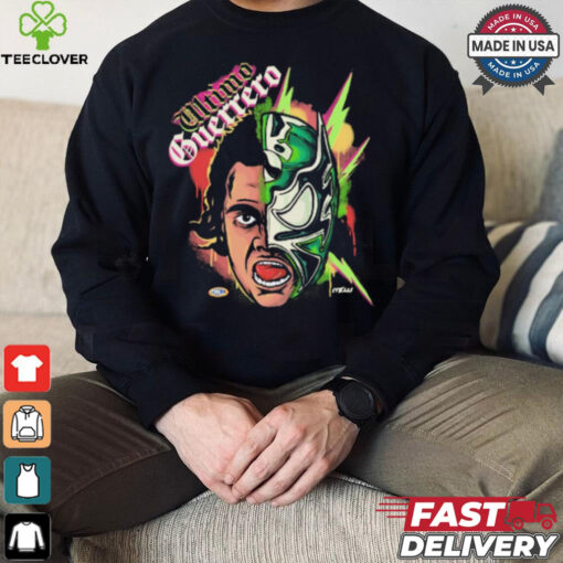 Official Ultimo Guerrero Split Mask MLW t shirt