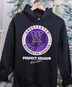 Official Undefeated 2023 Washington Huskies Perfect Season Signatures Shirt