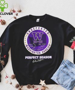 Official Undefeated 2023 Washington Huskies Perfect Season Signatures Shirt