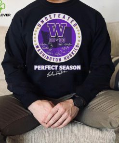 Official Undefeated 2023 Washington Huskies Perfect Season Signatures Shirt