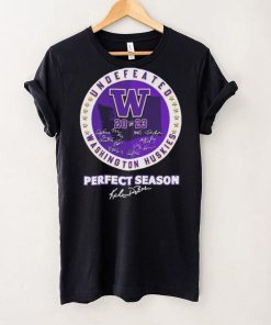 Official Undefeated 2023 Washington Huskies Perfect Season Signatures Shirt